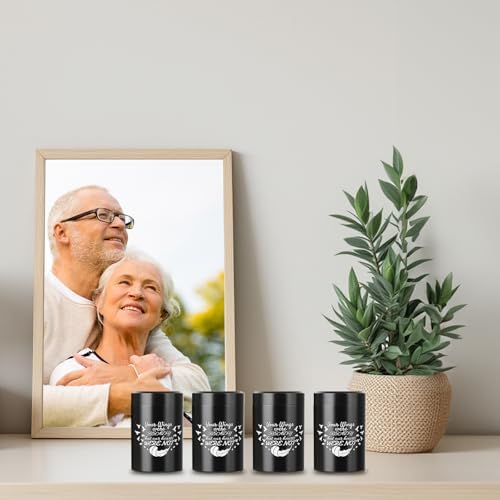 Abigio Mini Cremation Urn Set of 4 Black