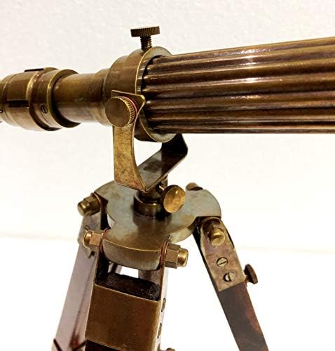 Victorian Nautical Brass Telescope with Stand