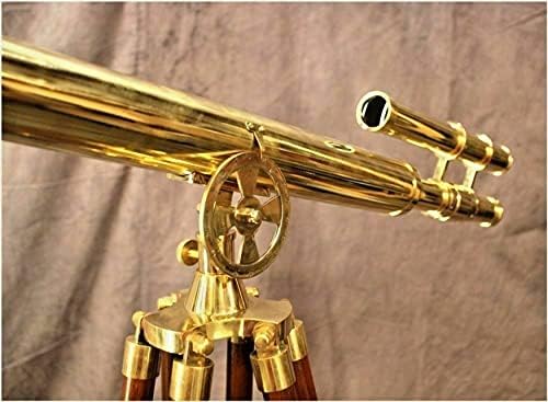 Brass Floor Standing Griffith Astro Double Barrel Antique Telescope 39 Inches
