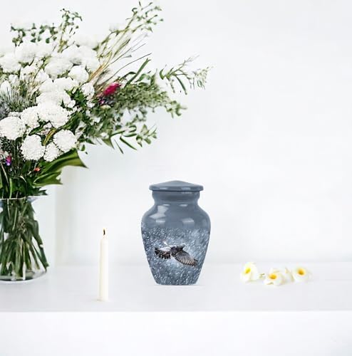 Dove Urn Set of 2 3 Inch Decorative Cremation Urns for Human and Pet Ashes