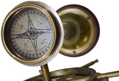 Antique Brass Engine Order Telegraph with Compass 12 Inch Decor