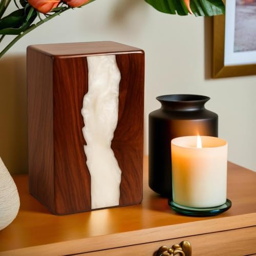 Prime Art Handcrafted Wooden Cremation Urn