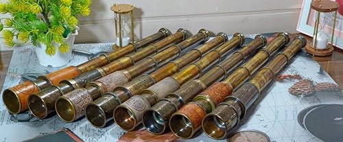 Collection of 8 Brass Maritime Sailor Pirate Spyglasses Telescopes