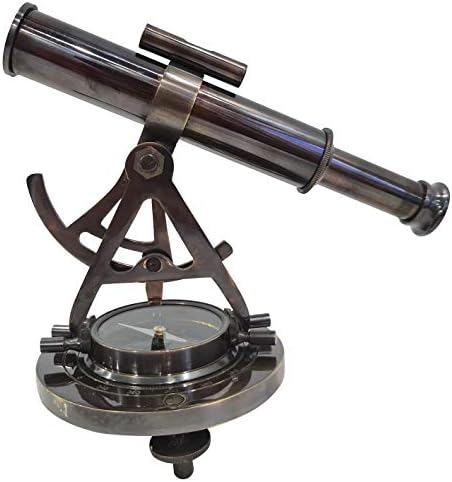 Nautical Brass Alidade Compass Antique Black