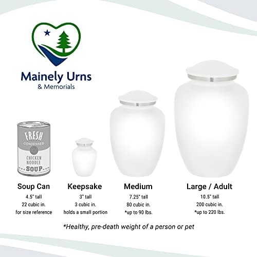Homage Medium Baby Elephant Cremation Urn - 80 Cubic Inch Capacity - White