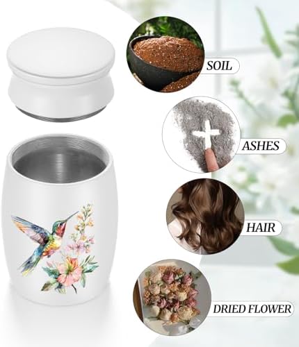 Elegant Mini Urn for Human Ashes 3 Inches Aluminum Memorial Keepsake