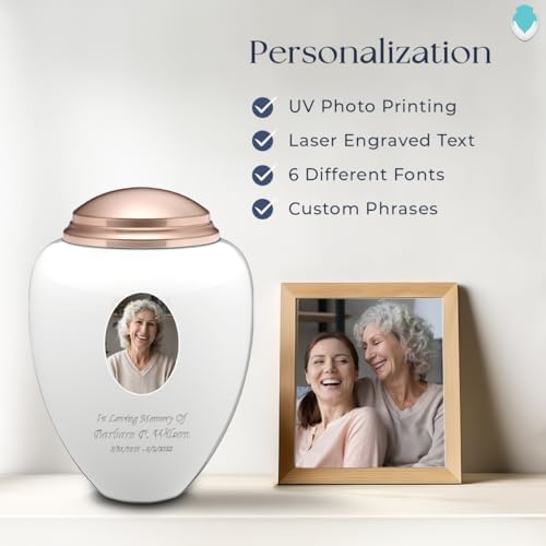 Personalized Picture Cremation Urn for Adult Ashes