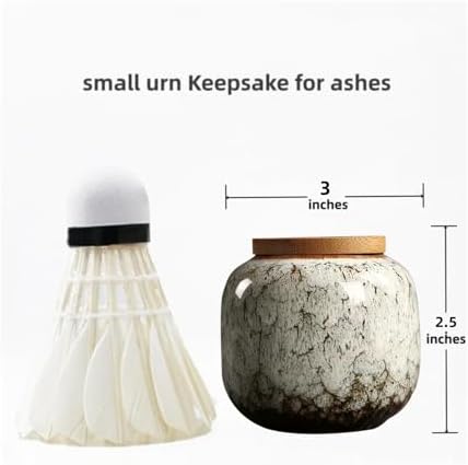 Small Urn for Human Ashes - Ceramic Decorative Token
