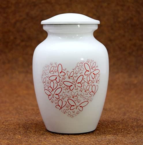 eSplanade Decorative Metal Urn with Butterflies Print