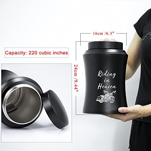 Gredstar Riding in Heaven Cremation Urn Black 220lbs