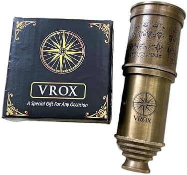 VROX Brass Pirate Spyglass Nautical Decor Telescope