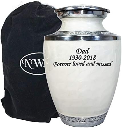 Extra Large White Cremation Urn for Two Adults