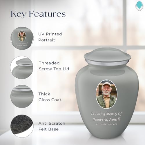 GetUrns Adult Cremation Urns Large Slate Grey