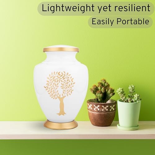 Alpha Living HOME Decorative Urn 11 Gold White
