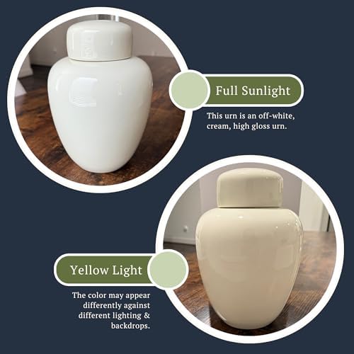 Modern Serenity Elegant Ceramic Cremation Urn