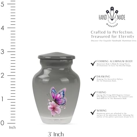 Butterfly Keepsake Urn for Human Ashes Set of 2