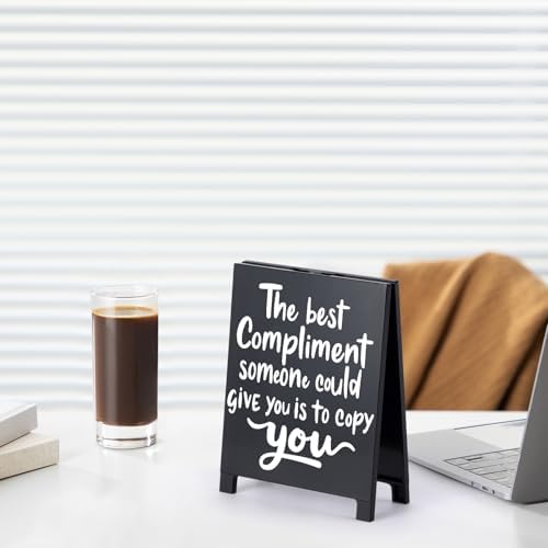 Inspirational Desk Sign with Motivational Quote
