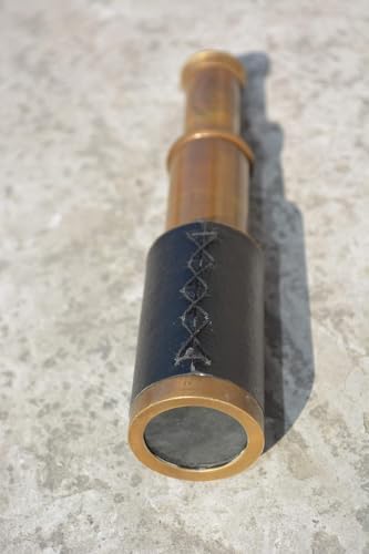 Nautical India 6 Inch Brass Telescope With Wooden Box Pirate Navigation