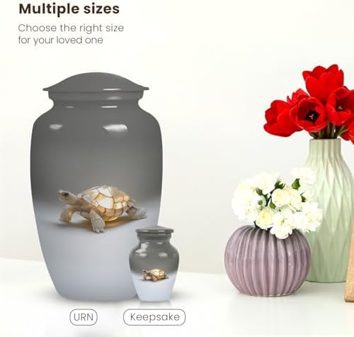 Turtle Haven Urn - 3 Inch Mini Urn For Ashes 2 Pcs