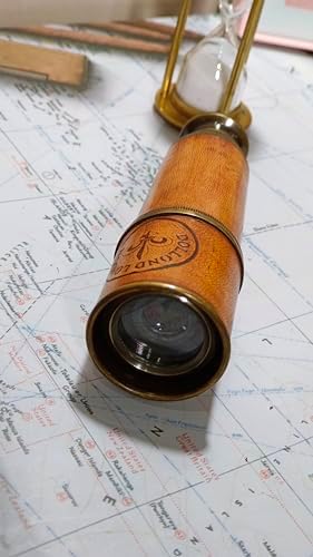 Antique Pirate Telescope 18 Inch Brass with Leather