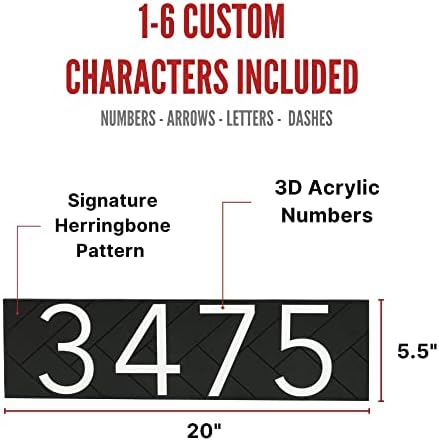 Discovered Designs 20 Custom Address Sign - Black Horizontal