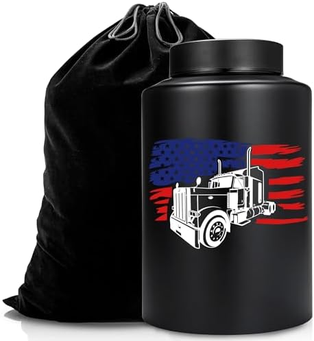 Gredstar Flag Urn Cremation Urn Black 220 lbs