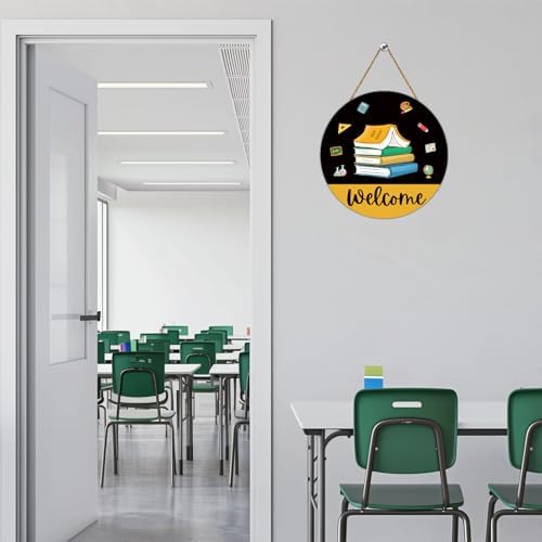 Yunkkin Welcome Sign Classroom Door Decor