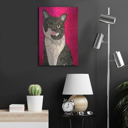 Pink Tuxedo Metal Wall Art 16x24