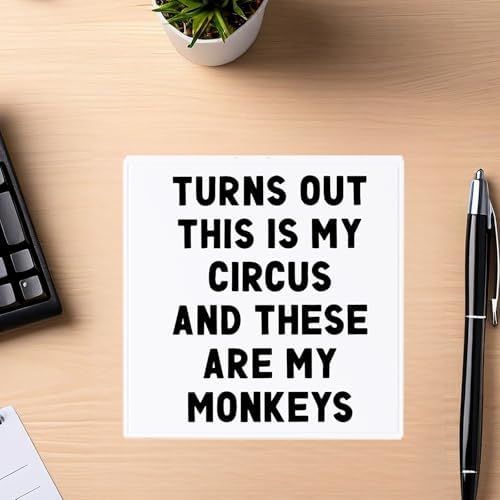 Funny Desk Sign with Witty Quote for Office Decor