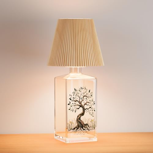 SOITIS Large Glass Urn with Light for Ashes