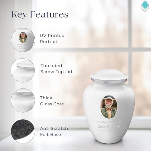Custom Portrait Cremation Urn for Human Ashes 44 lbs