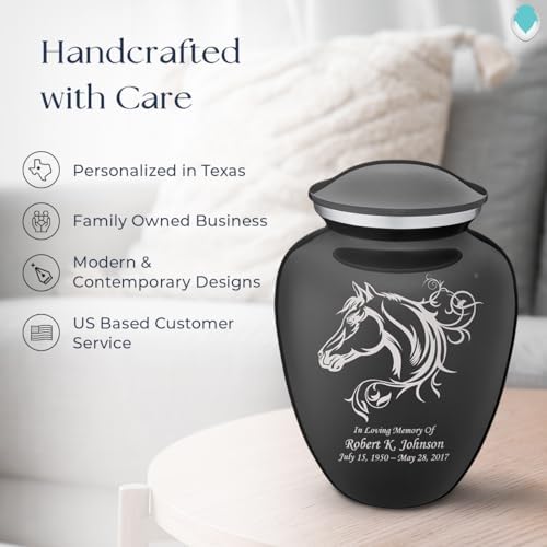 GetUrns Personalized Horse Cremation Urn for Human Ashes 200 lbs