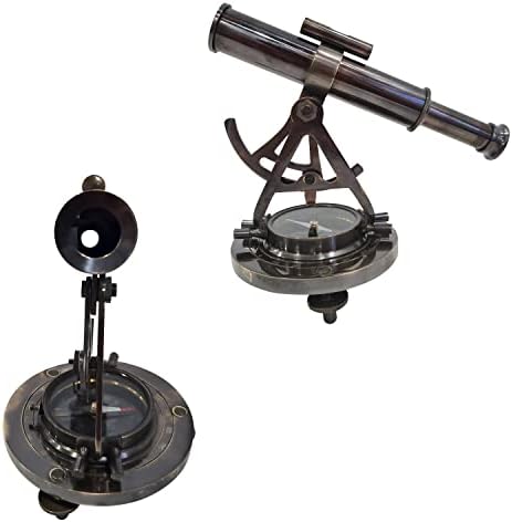 Nautical Brass Alidade Compass Antique Black