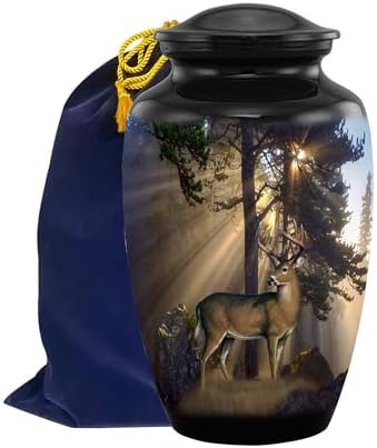 Deer Urn - Handcrafted Buck Urn with Velvet Bag