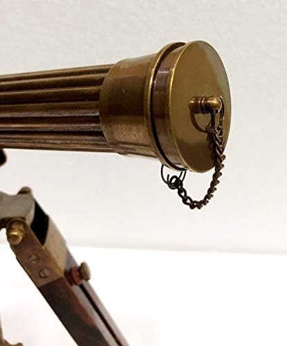 Victorian Nautical Brass Telescope with Stand