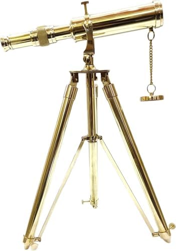 Nautical Antique Finish Brass Telescope Tripod Stand