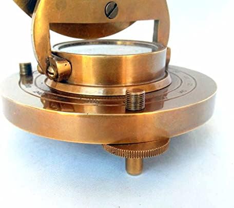 Vintage Brass Theodolite with Base Nautical Compass