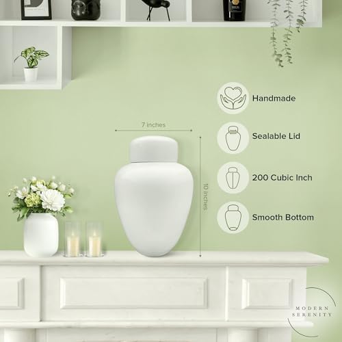 Modern Serenity Elegant Ceramic Cremation Urn