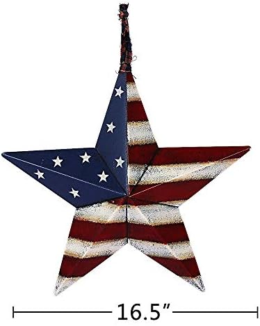 Patriotic Metal Star Wall Art Decor 165 Inch