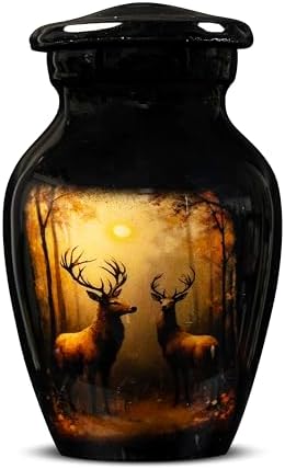 Stylish Deer Cremation Urn with Velvet Gift Box and Bag