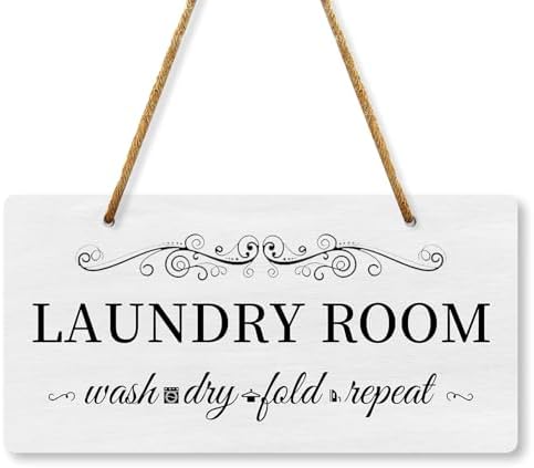Farmhouse Laundry Room Decor Wall Sign 10x5 Inches