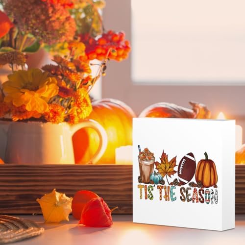 Jztco Fall Decor Rustic Wooden Box Sign