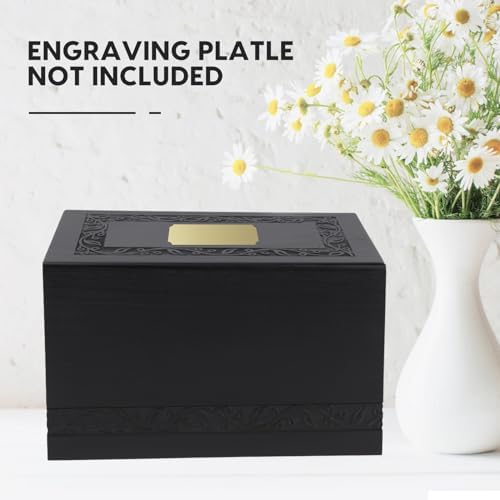 Pepdiy Wooden Urns for Human Ashes Black Tree of Life