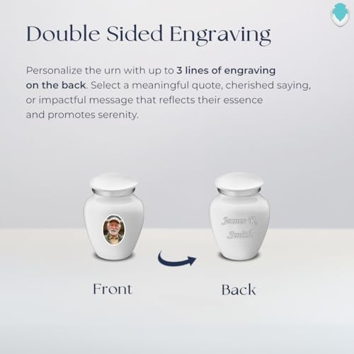 GetUrns Personalized Cremation Urn with Double Side Engraving