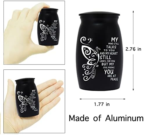 Aluminum Mini Cremation Urn - Small Keepsake for Ashes