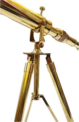 Nautical Antique Finish Brass Telescope Tripod Stand
