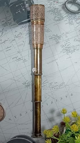 Antique Brass Pirate Spyglass Telescope 18 Functional