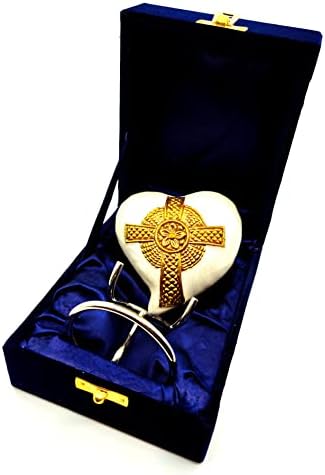 Jesus Cross Heart Keepsake Urn - Mini Cremation Urn for Ashes
