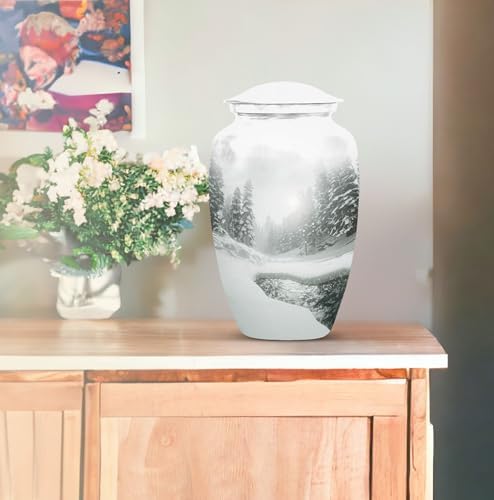 Mountain Winter Urns for Ashes 10 Inch Large