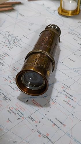 Antique Pirate Telescope 18 Inch Brass Spyglass Telescope - Functional Clear Vision Nautical Decor Gift